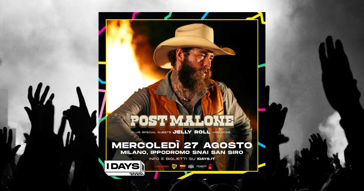 Post Malone Milano 2025 concerto I-Days